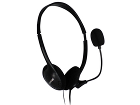 Spacer SPK-223 slušalke z mikrofonom, Stereo, 3,5 mm, Črne