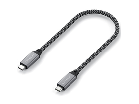 Satechi pleteni kabel, sa USB-C u USB-C, 40 Gbps, 25cm, siva