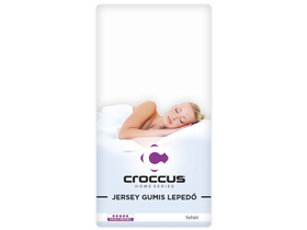 Croccus Home Jersey gumis lepedő 160x200, fehér