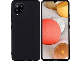 Protective cover Lemontti Silicon Silky Samsung Galaxy A42 5G, Black