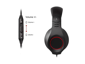 Somic Senicc A2i PC slušalice, mikrofon, 1 x 3,5 mm jack, crna/crvena