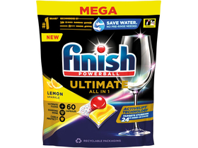 Finish Powerball Ultimate All in 1 kapsule do umývačky riadu, Lemon, 60 ks