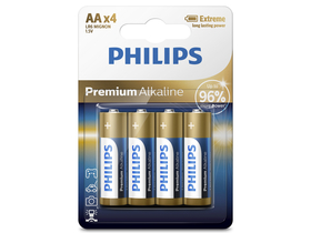 Philips LR6M4B/10 Premium Alkaline AA 4 elem