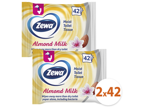 Mokri toaletni papir Zewa Almond Milk, 2x42 kos