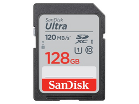 SanDisk 128GBSDXC Ultra memória kártya, CL10, UHS-I  (186498)