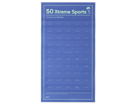 DOIY Poster, 50 ekstremnih sportova za isprobavanje, papir 35x65cm na engleskom jeziku