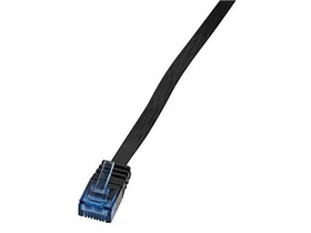LogiLink CF2033U Cat6 U/UTP plochý patch kábel, čierny, 1m