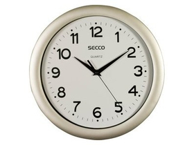 Zidni sat, 30 cm,  SECCO "Sweep Second", srebrna
