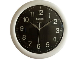 Secco "Sweep second" falióra, ezüst-fekete