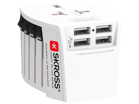 Skross 1.302961 Muv USB hálózati csatlakozó átalakító+ USB töltő