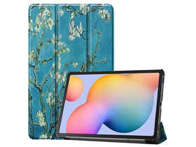 Gigapack stojeća flip futrola sa efektom kože za Samsung Galaxy Tab S6 Lite 10.4 WIFI (SM-P610), plava sa uzorkom cvijeća