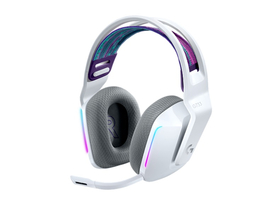 Logitech G733 Lightspeed brezžične RGB gamer slušalke, bele