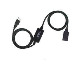 Wiretek USB A-A aktívny predlžovací kábel, 10m