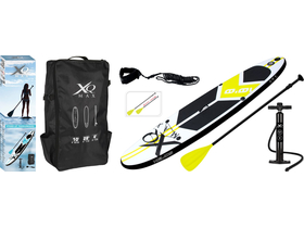 XQMAX SUP aufblasbares Stand Up Paddle Surf-Board, gelb, 305x71x10cm
