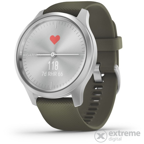 Garmin vívomove Style Fitness Smartwatch, silber/moosgrün