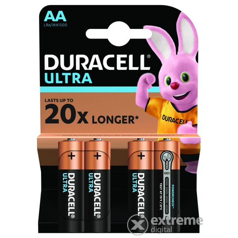 Duracell UltraPower AA elem 4 db