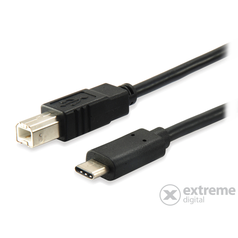 Equip USB-C/USB-B 2.0 apa/apa kábel, 1m (12888207)