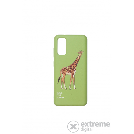 Ovitek Cellect GoGreen za Samsung S20, zelen, žirafa