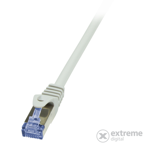 LogiLink CAT6A S/FTP Patch Cable PrimeLine AWG26 PIMF LSZH, 3m, sivi