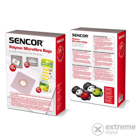 Sencor SVC 45 papírzsák, 10db + illatosító rúd, 5db