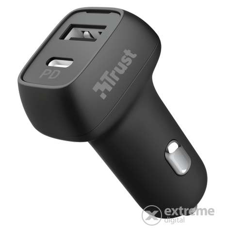 Trust Qmax 30W Ultra-Fast nabíječka do auta, černá