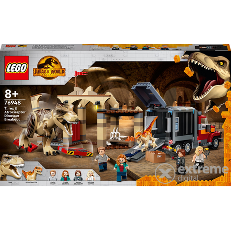LEGO Jurassic World 76948 T-Rex és Atrociraptor dinoszaurusz szökése