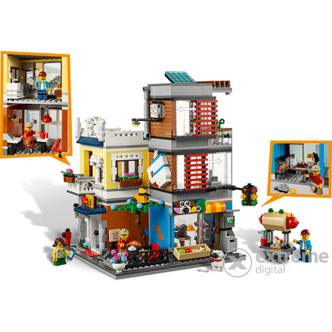 LEGO® Creator 31097 Dućan za kućne ljubimce i kafić Gradska kuća