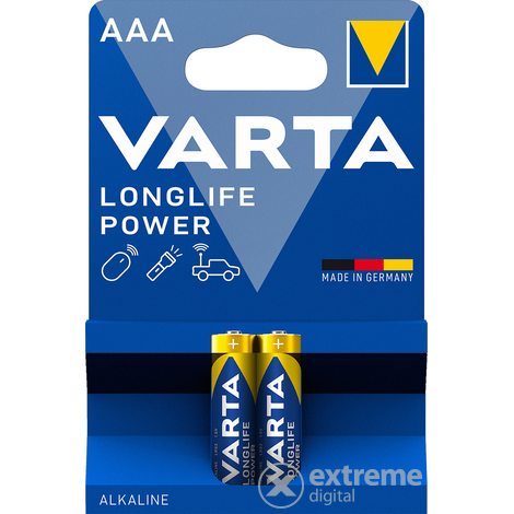 Varta Longlife Power LR03 AAA mikro alkáli elem, 2db