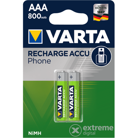 Varta Cordless Phone AAA mikro 800mAh akku, 2db