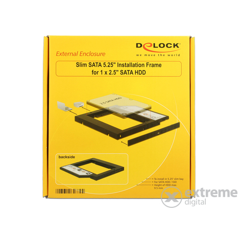 DeLOCK 62669, 2.5" Einbaurahmen für 1 x 2.5” SATA HDD