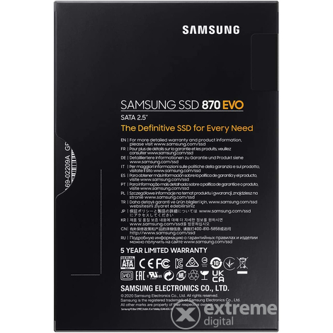 Samsung 870 EVO 500GB SATA 2,5" unutarnji Solid State Drive (SSD) (MZ-77E500B/EU)