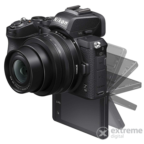 Nikon Z50 Kit (mit 16-50mm VR Objektiv), schwarz, 3 Jahre Garantie auf das Gehäuse