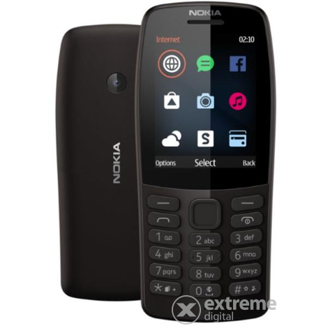 Nokia 210 Dual SIM neodvisen mobilni telefon, črne barve - [Odprta embalaža]