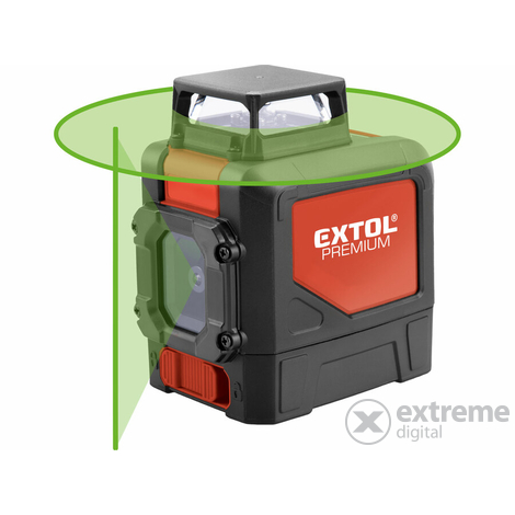 Avtomatski laserski nivo Extol Premium, zelen, 1D1V (1×360°+1V) natančnost: 0,3 mm/1 m, navoj 1/4"