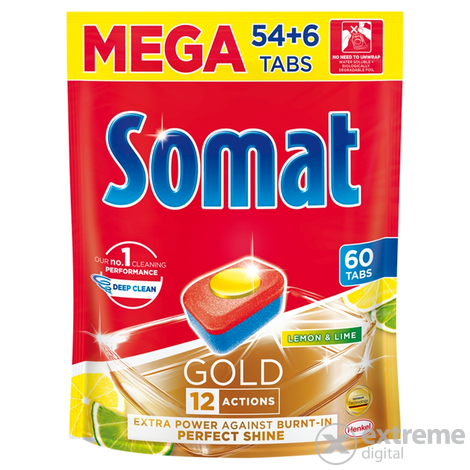 Somat Gold Lemon tablety do myčky nádobí, 60 ks