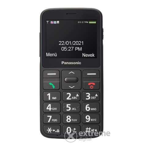 Panasonic KX-TU160EXB Single SIM mobilni telefon namjenjen za starije osobe, crna