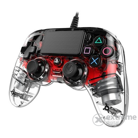 Bigben Nacon vezetékes kontroller, halványpiros (PS4)