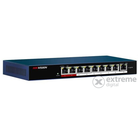 Hikvision DS-3E0109P-E/M (8 port 100Mbps, 58W, 1 uplink port, L2) switch PoE