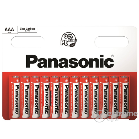 Panasonic Red Zinc mikro 1.5V cink-mangan baterije (12kom.)