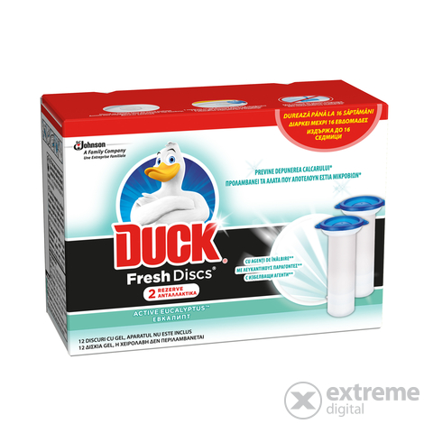 Duck Fresh Discs eukaliptusz WC illatosító gél, 12 darab