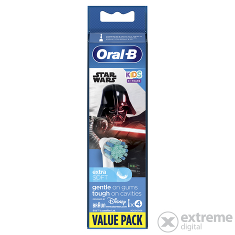 Oral-B EB10-4 Star Wars elektrische Kinderzahnbürste Ersatzkopf, 4 Stück