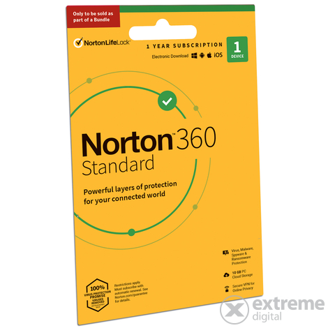 Norton 360 Standard STD 10GB HU 1 Felhasználó 1 eszköz 12 hónap Antivírus