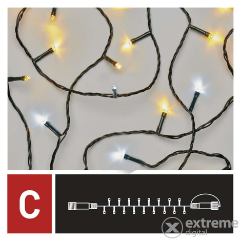 Emos Standard LED vijenac, sa timerom, 10m, vanjski i unutarnji, toplo/hladno bijela