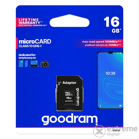 GoodRam TransFlash 16GB microSDHC  memorijska kartica, Class 10, UHS-1m + SD adapter