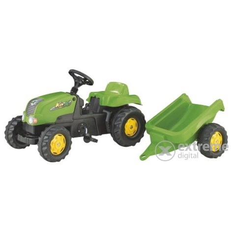 Kinder Trettraktor mit Anhänger Rolly Toys Pedal Trecker Rolly Kiddy Futura grün 