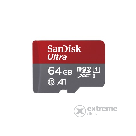 SanDisk 64GB Ultra Android microSD memória kártya, A1, Class 10, UHS-I (186504)