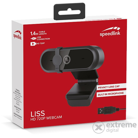 Speedlink SL-601800-BK LISS webová kamera, 720P HD, černá