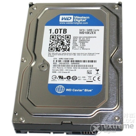 WD Blue 3,5" 1TB tvrdi disk - WD10EZEX (Western Digital)