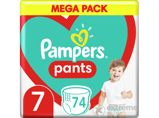 Pampers Pants Mega Pack nadrágpelenka, 7-es méret, 17+ kg, 74 db