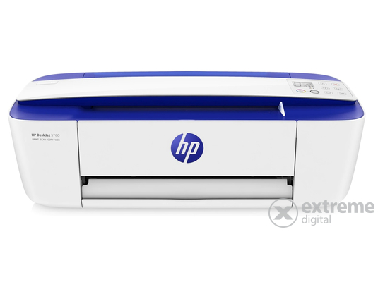 HP DeskJet 3760 multifunkciós tintasugaras nyomtató, A4, színes, Wi-Fi, Instant Ink kompatibilis (T8X19B) - [Újszerű]